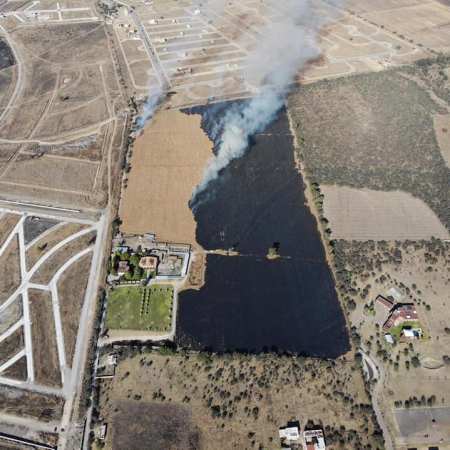 quemas de pasto seco en terrenos baldíos de San Miguel de Allende