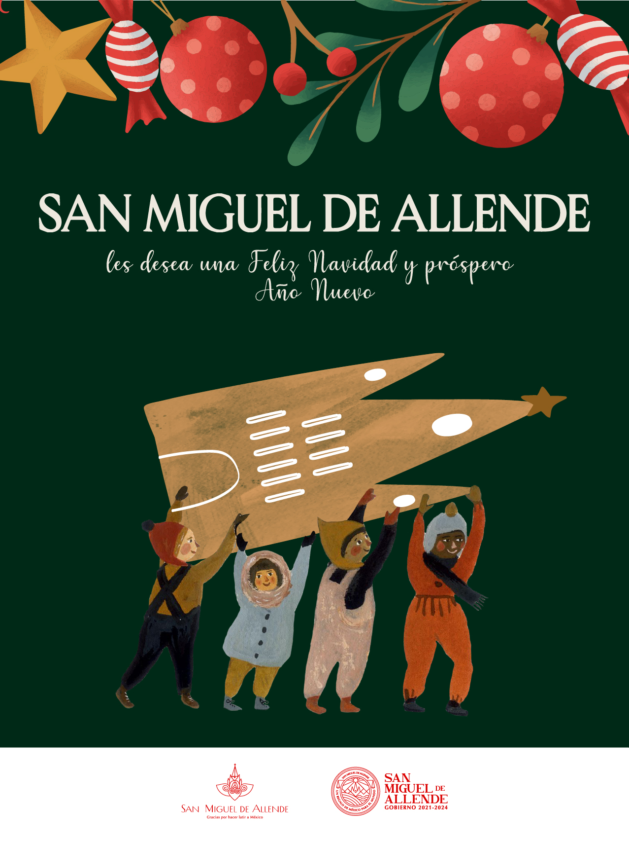 San Miguel de Allende les desea una feliz navidad y ´prosperoo año nuevo 2024 https://visitsanmiguel.travel/